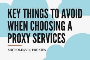Key Things to Avoid When Choosing A Proxy Services