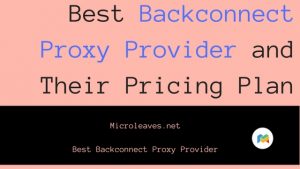Best Backconnect Proxy Provider and Their Pricing Plan