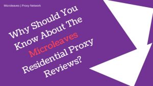 Why Should You Know About The Microleaves Residential Proxy Reviews?