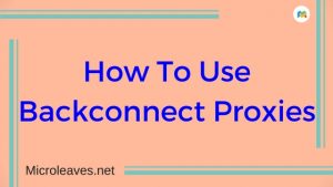 How To Use Backconnect Proxies