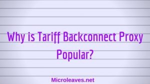 Why is Tariff Backconnect Proxy Popular?