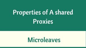 Properties of A shared Proxies